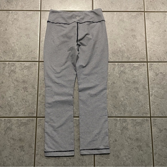 Lululemon Coast To Class Pant Gingham Blue Black White Checkered Leggings | Sz 4 - Picture 9 of 13